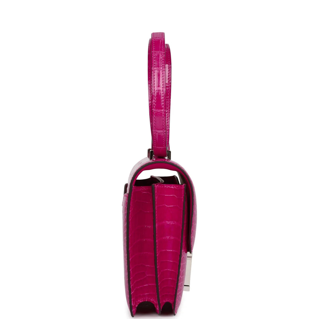 Rose Mexico Shiny Alligator 18 Handbag D5484