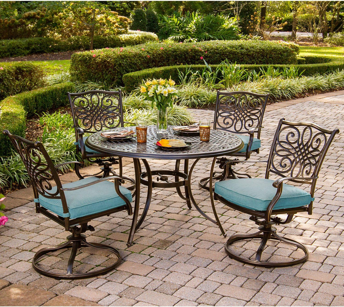 Blue 5-Piece Dining Set W139