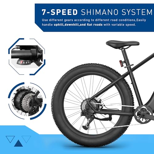 1000W 48V 13Ah Fat Tire Electric Bike H1696