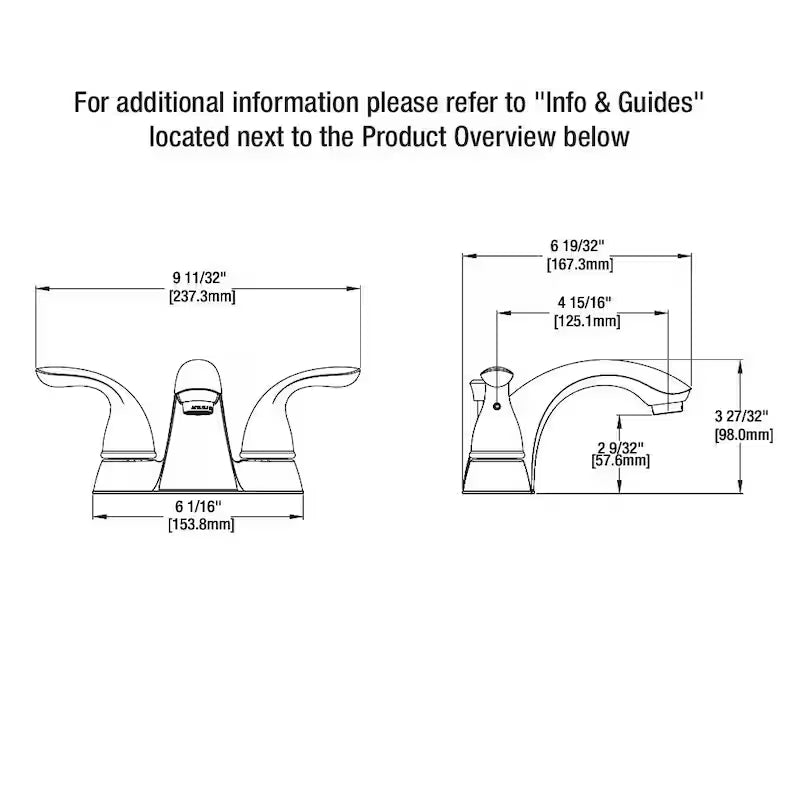4 in. Double Handle Low-Arc Bathroom Faucet in Bronze C4707