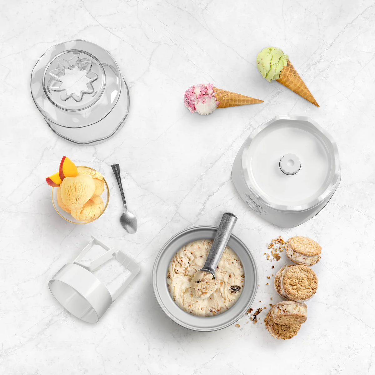 Automatic 1-1/2-Quart Ice Cream Maker, White P3441