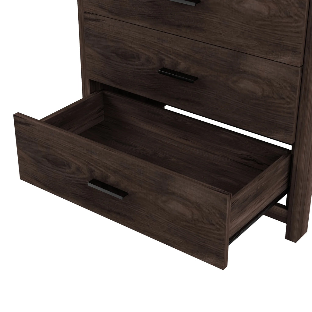 Light Gray 5 Drawer Wooden Dresser X938
