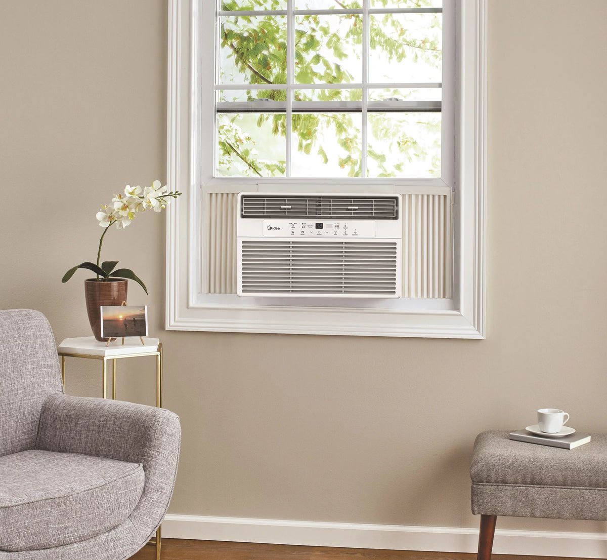 12,000 BTU 115V Smart Window Air Conditioner with Remote, White U5263