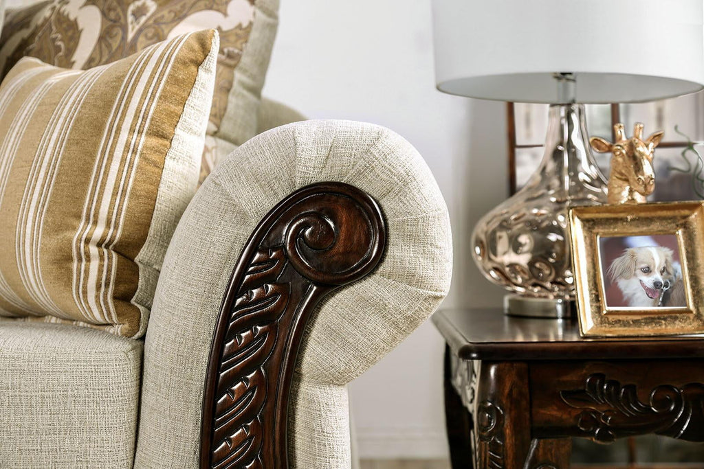 Cream & Black 5pcs Living Room Set H5718