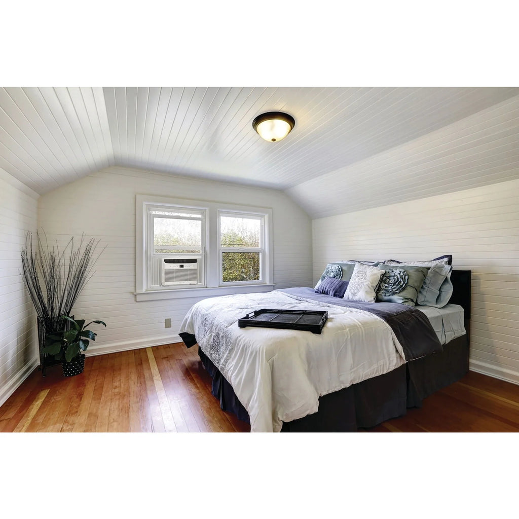 5,000 BTU 115V Window-Mounted Mini-Compact Air Conditioner with Remote Control, White M23786