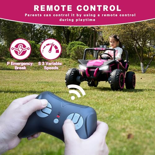 24V 2 Seat Electric Ride on Toy Car with 4 75W Motors H244728