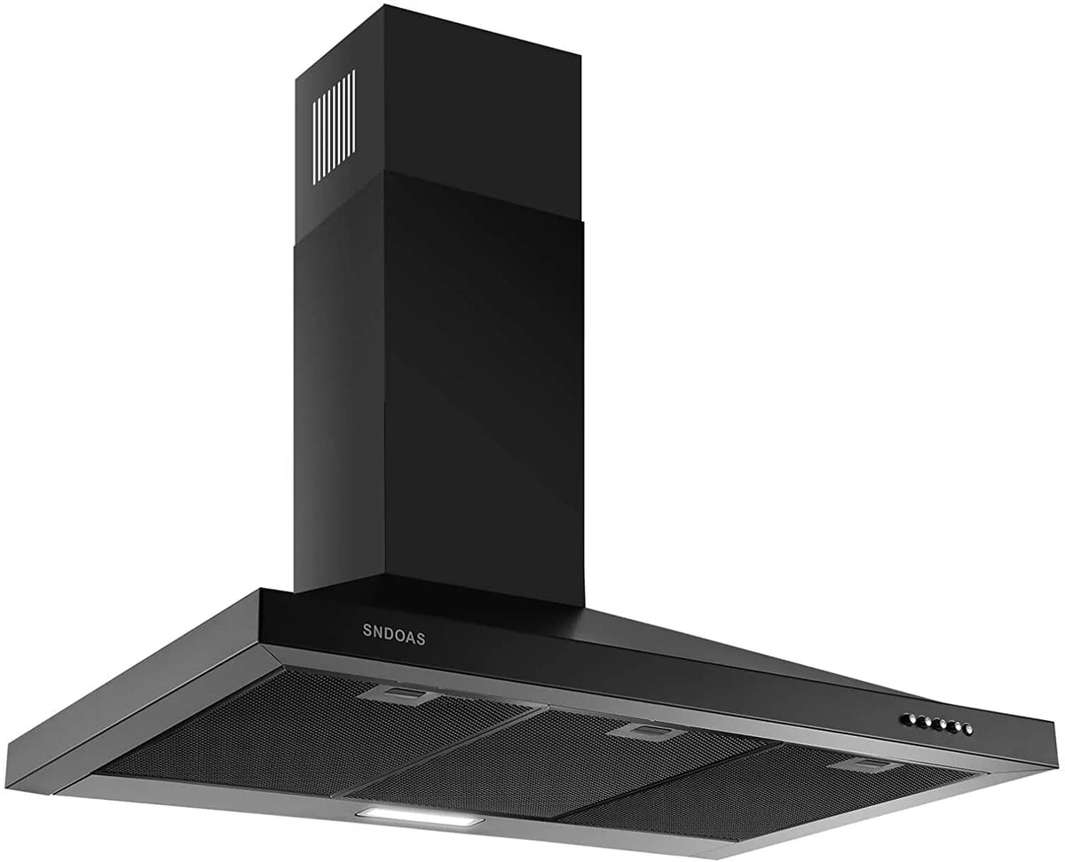 36 inch Black Stainless Steel Wall Mount Range Hood L825010