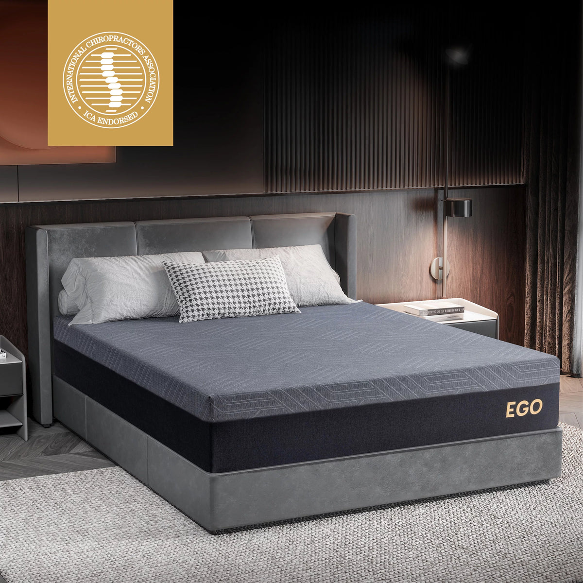 Black 10 inch Gel Memory Foam Mattress F4103