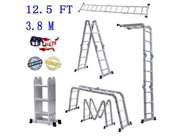 12.5 ft Aluminum Folding Scaffold Ladder M5825
