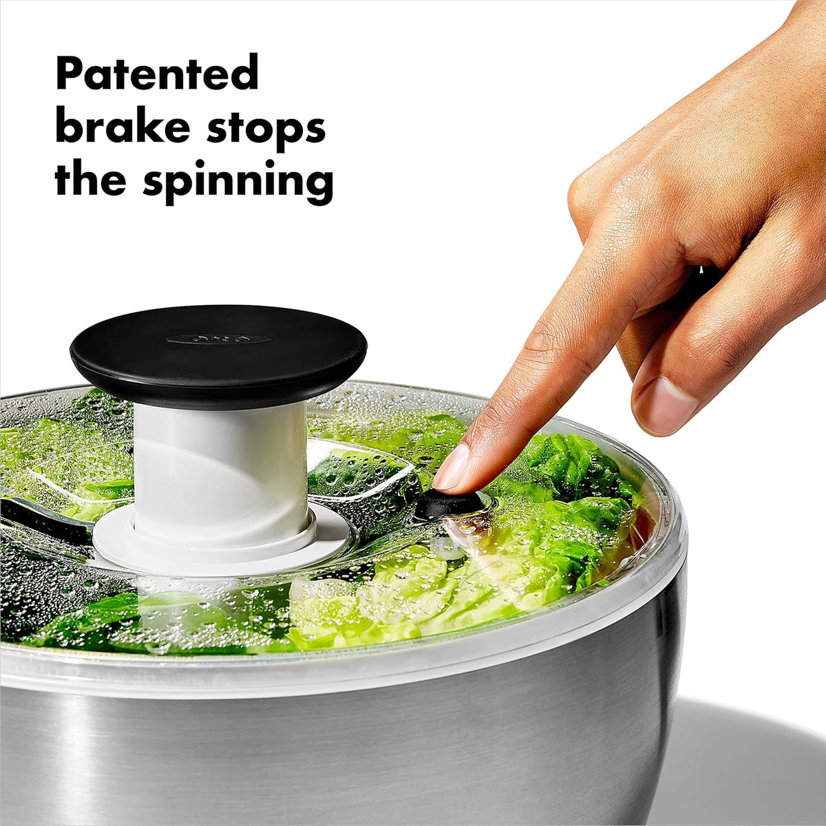 6.34 Qt Stainless Steel Salad Spinner W549