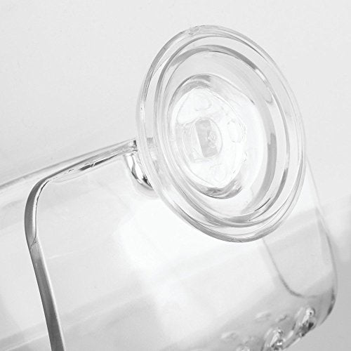 Plastic Suction Shaving Mirror with Razor Holder, Fog-Free, 6.25" x 8.5" x 2.5", Clear S889