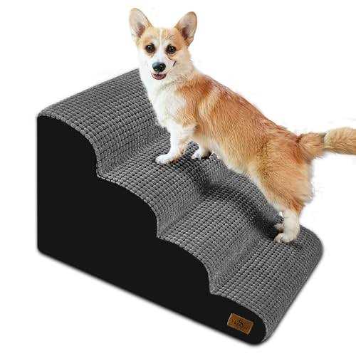 4-Step Corduroy Non-Slip High Density Foam Dog Steps Y437