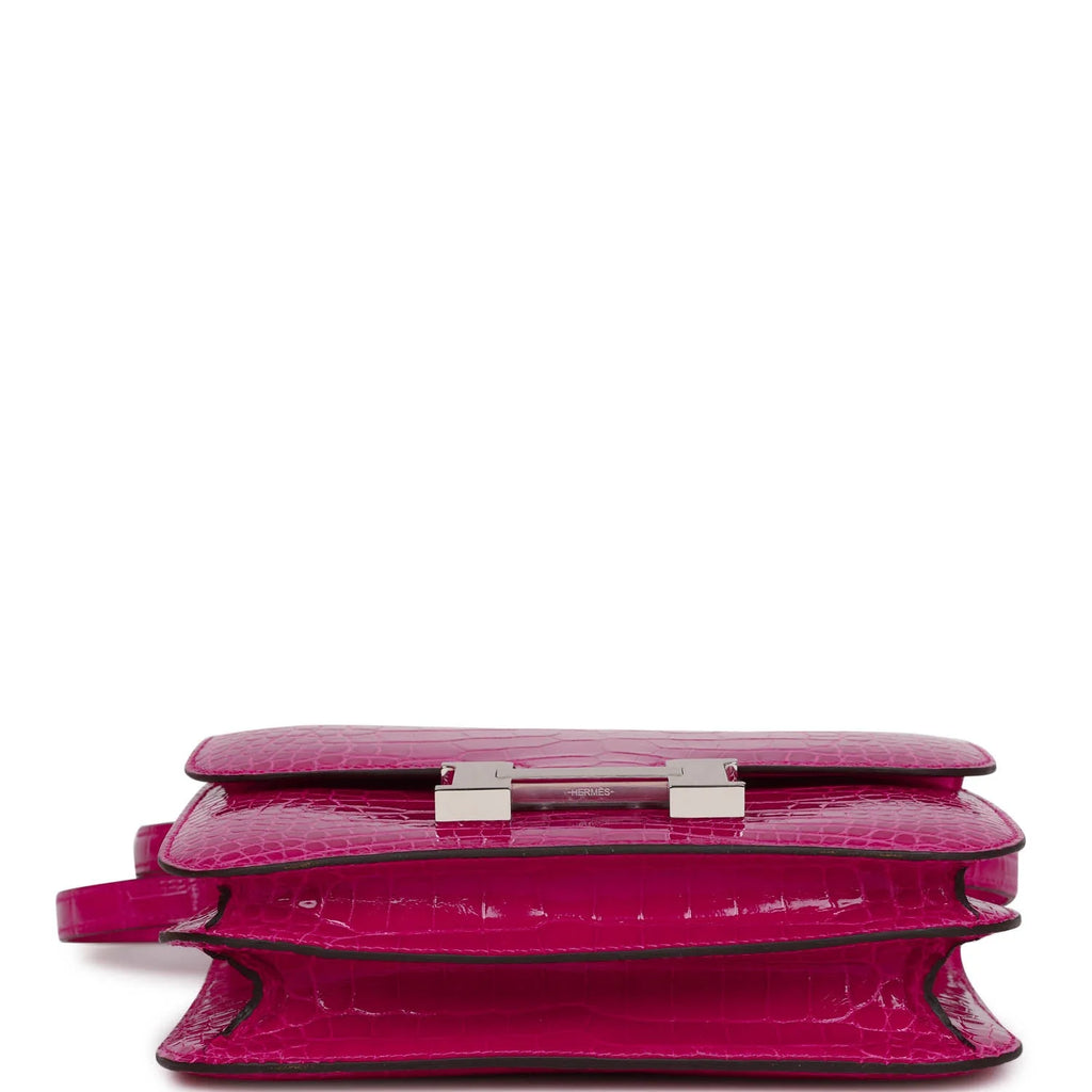 Rose Mexico Shiny Alligator 18 Handbag D5484