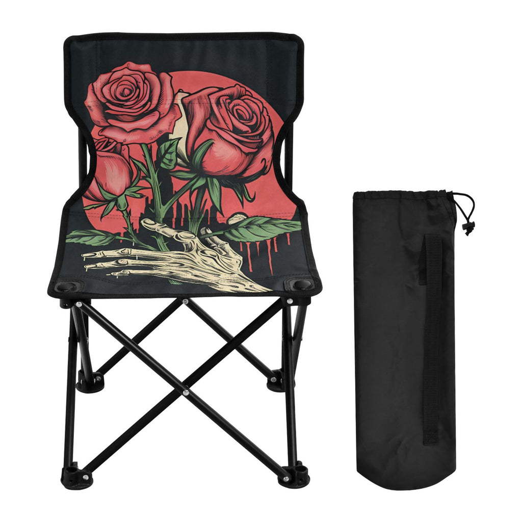 Halloween Hand with Roses Portable Camping Chair with Carry Bag B604