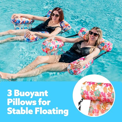2 Pack Inflatable Pool Floating Lounge Chairs M3949
