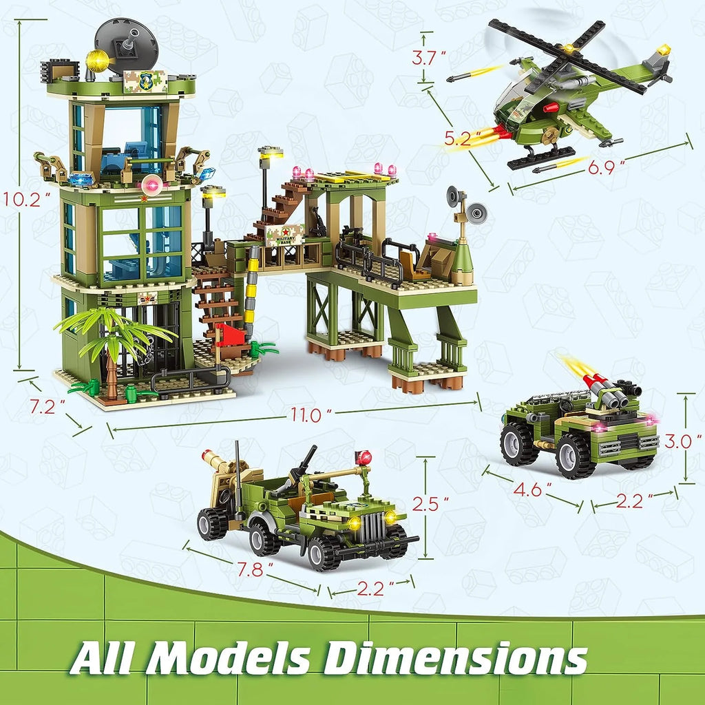 830 Pieces Green STEM Building Toy Building Blocks Set I600037