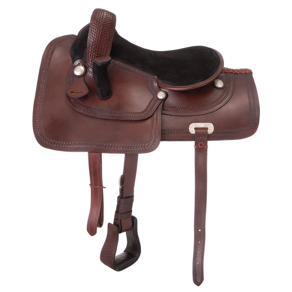 Dark Oil Basket Border Side Saddle Z188