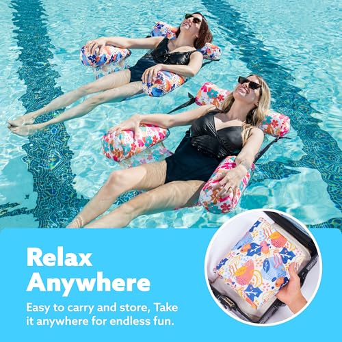 2 Pack Inflatable Pool Floating Lounge Chairs M3949