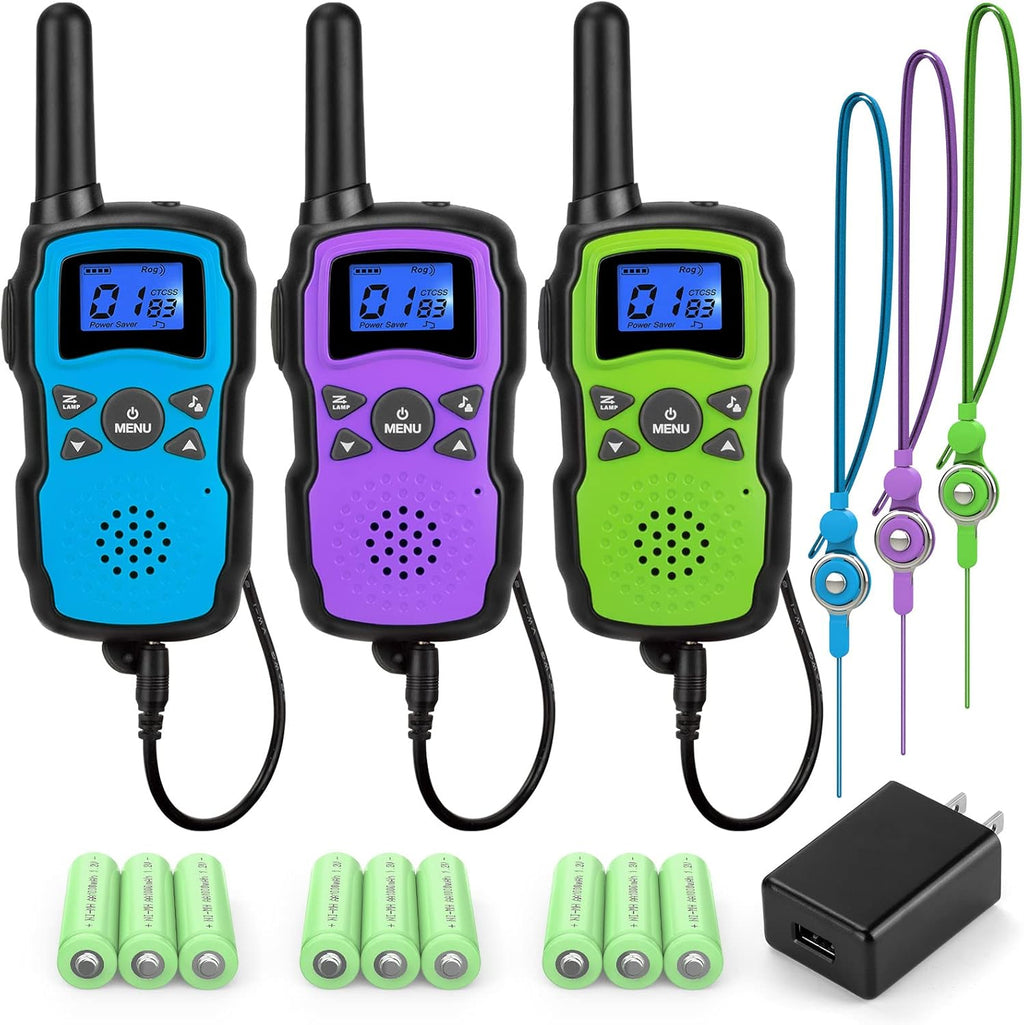 Rechargeable 3 Pack Camouflage Walkie Talkies J7575