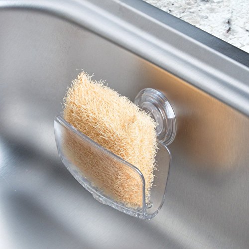 Plastic Suction Shaving Mirror with Razor Holder, Fog-Free, 6.25" x 8.5" x 2.5", Clear S889