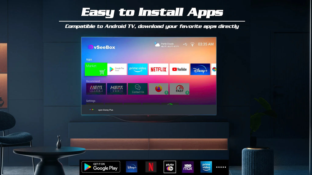 Android 10 V2 Pro Bundle with Voice Control Remote, 8K HDMI Cable, 64GB TF Card, 64GB USB Drive, WiFi Extender, Backlit Keyboard, 4GB RAM, 32GB Storage Z106332