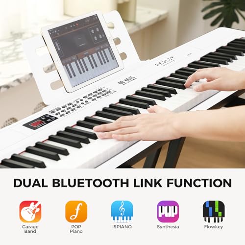 88 Key Full-Size Digital Piano Keyboard, Black Y68447