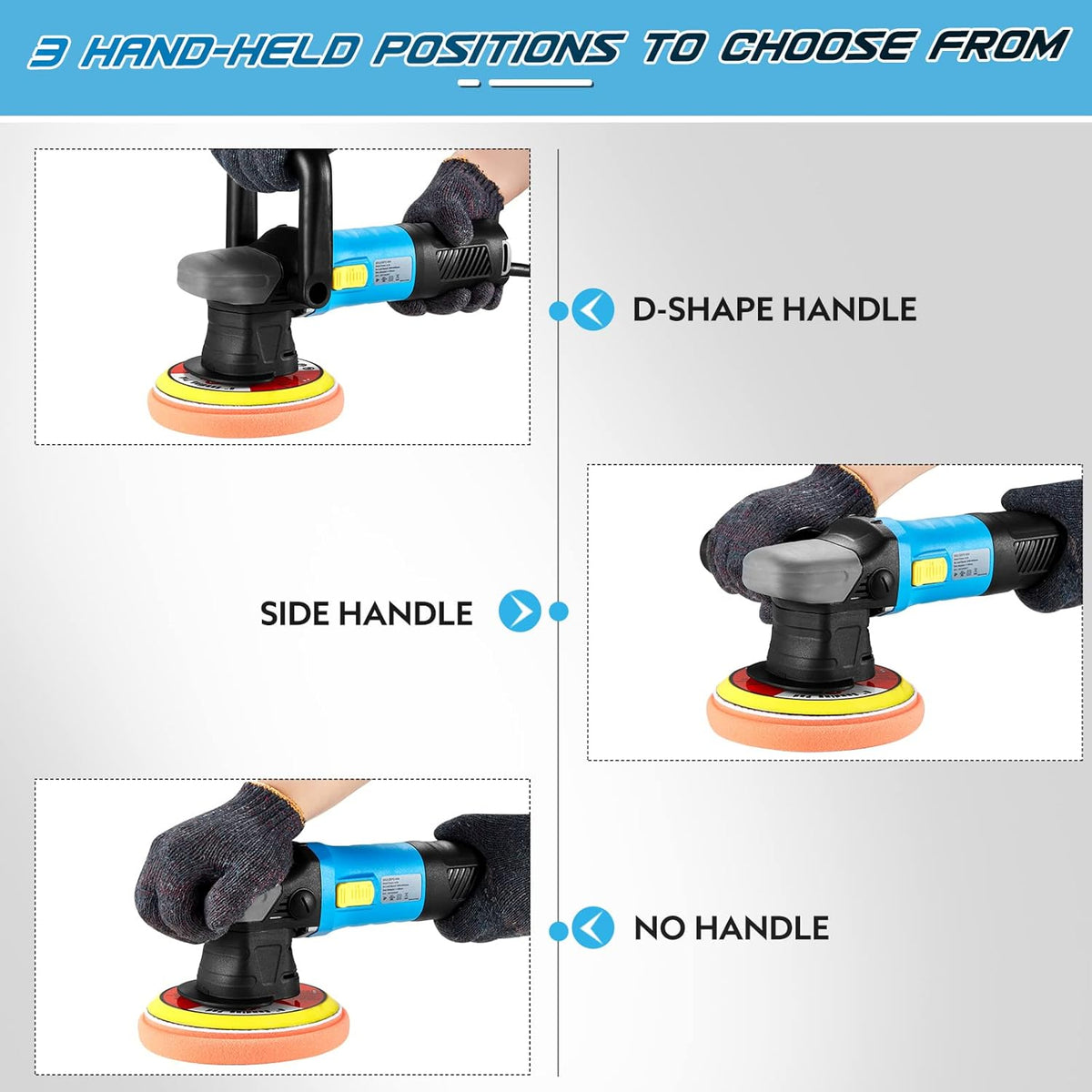 6-inch 800W Variable Speed Random Orbital Buffer Polisher W768547