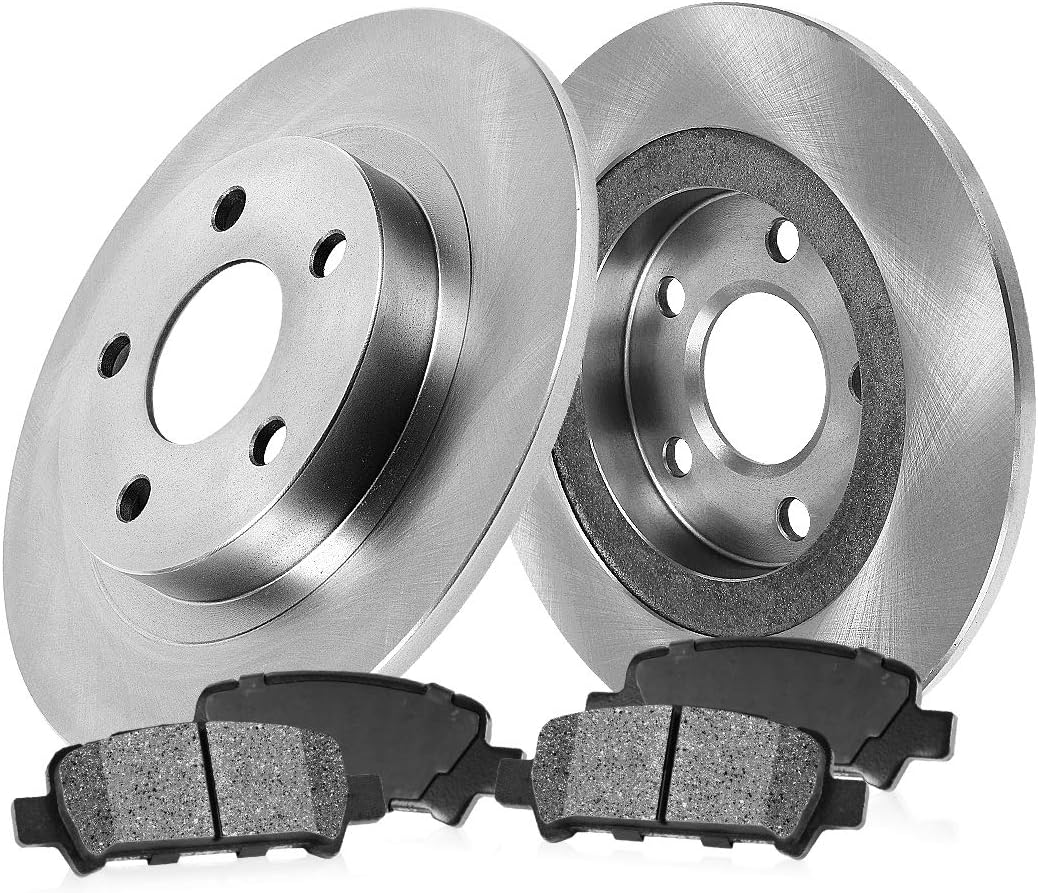 280.8 mm 5 Lug Brake Disc Rotors + Metallic Brake Pads B33020