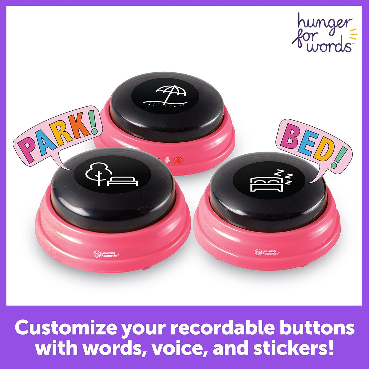 3 Piece Set of Recordable Speech Buttons for Dogs R148