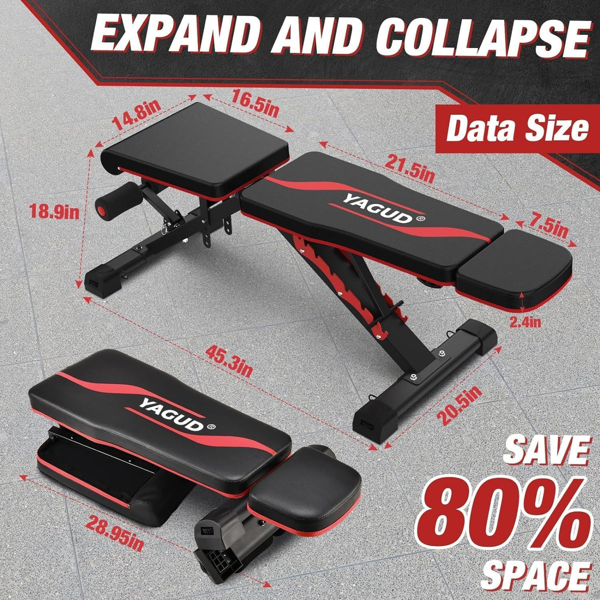 Adjustable Weight Bench with Barbell Rack B378