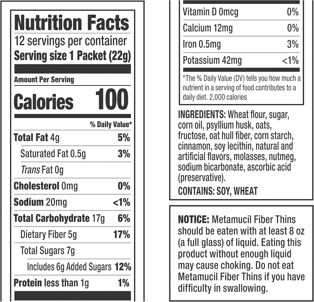 Cinnamon Spice Fiber Thins, 48 Servings W860559