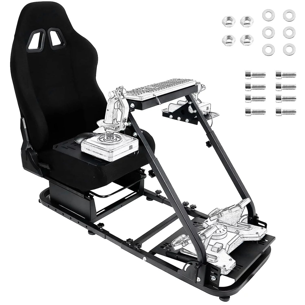 Foldable Flight Racing Simulator Cockpit with Game Seat T383