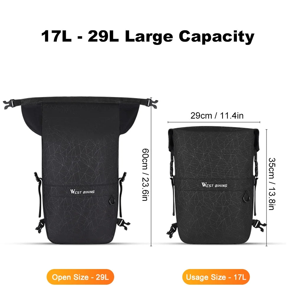 2 in 1 Waterproof Bike Luggage Bag Backpack O433240