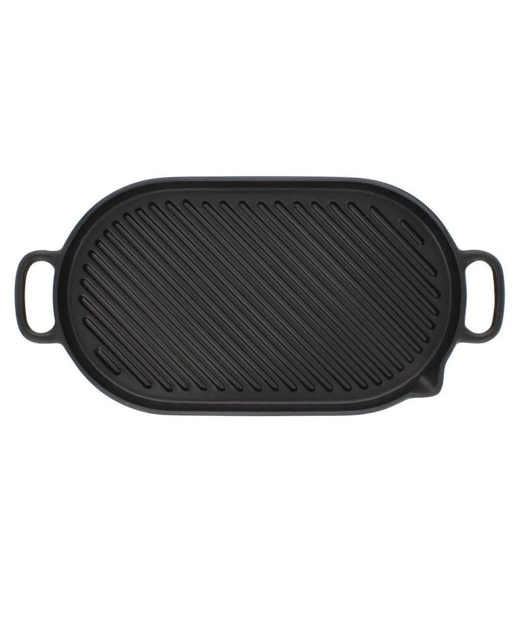Black Oval Cast Iron Grill Pan Q91858