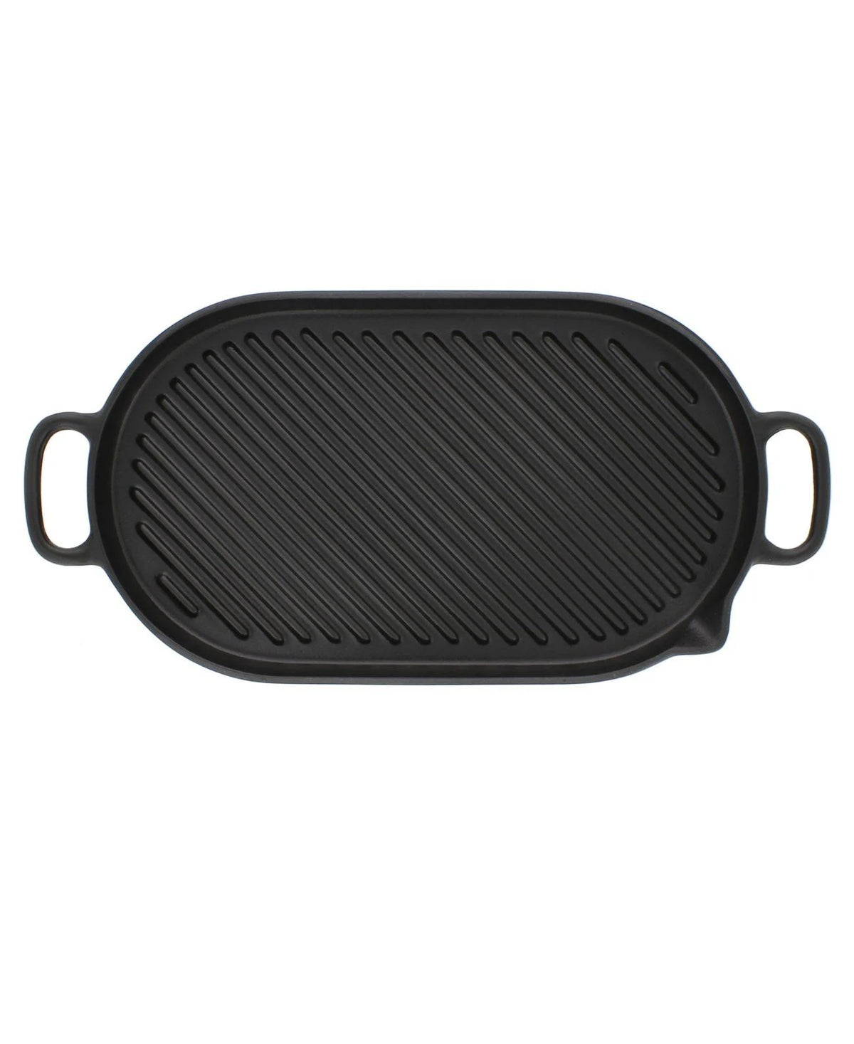 Black Oval Cast Iron Grill Pan Q91858