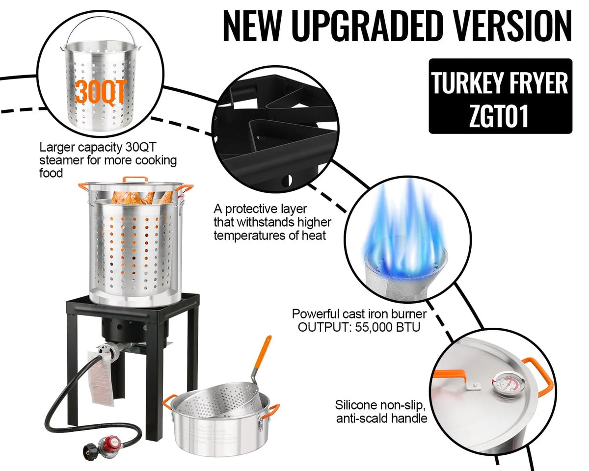 10 Qt Propane Outdoor Fish Fryer Set L4625