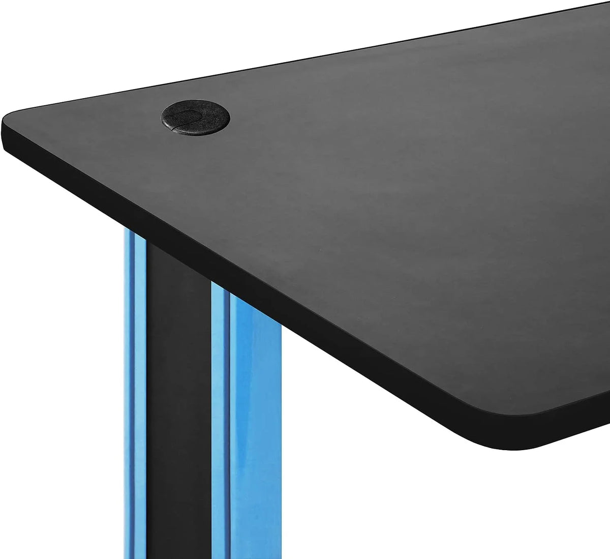 Black and Blue 25" x 58" Computer Desk Q8423