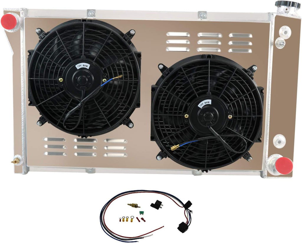 All Aluminum 4 Row Core Radiator with Fan Shroud Combo T5845