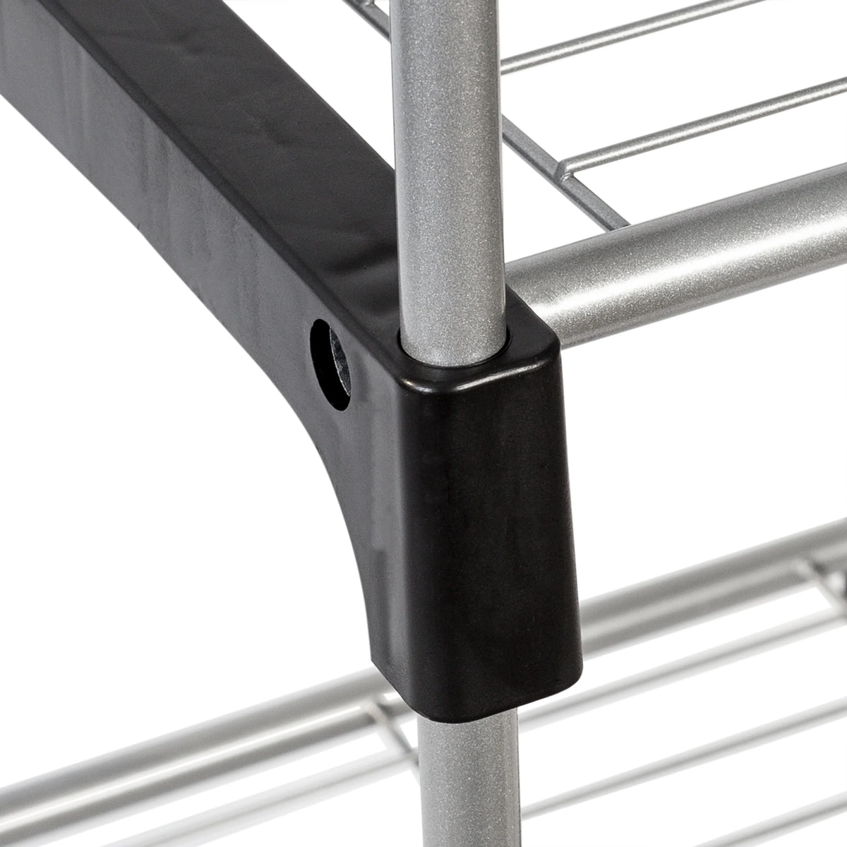 Steel and Plastic Double Rod Freestanding Closet with 4 Shelves D915