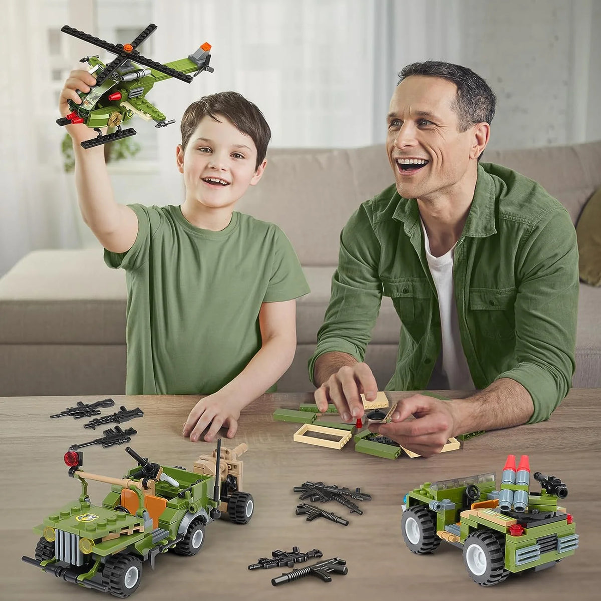 830 Pieces Green STEM Building Toy Building Blocks Set I600037