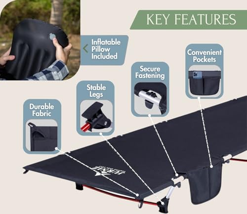 Ultralight Camping Cot with Carry Bag O9752