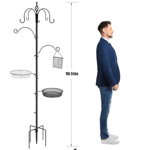 Black 4-Hook Bird Feeding Station N595