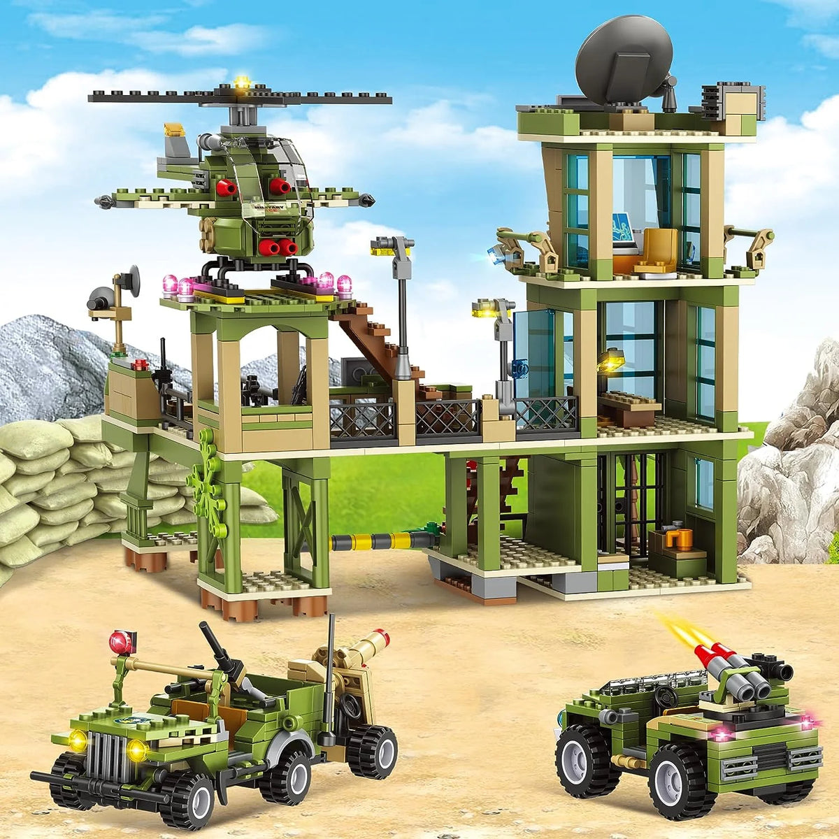 830 Pieces Green STEM Building Toy Building Blocks Set I600037