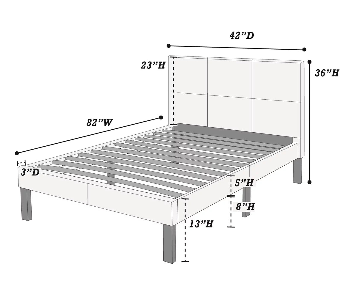 White Twin Bed G647
