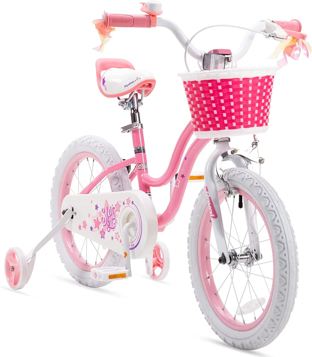 Blue 16 In. Kids Bike with Training Wheels and Basket D553