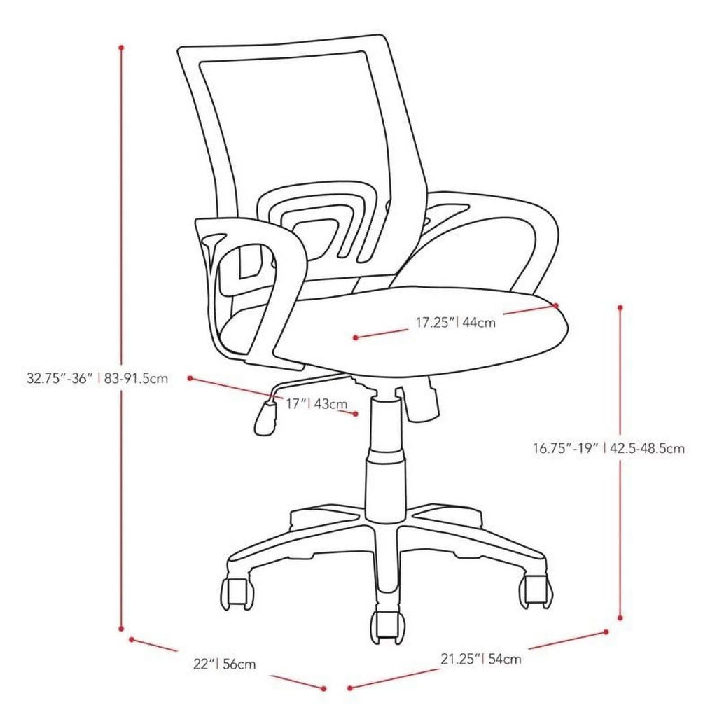 Adjustable Fabric Plastic Swivel Office Chair Y6692