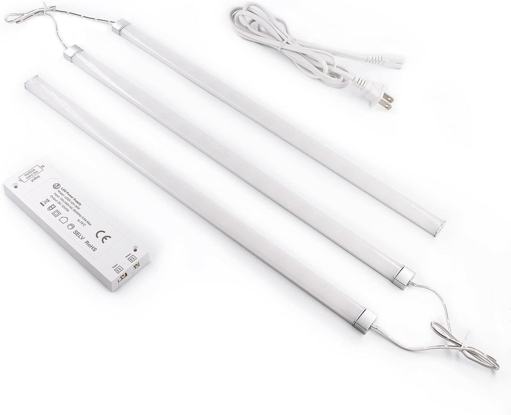 Under Cabinet Linkable Dimmable Light Strips with Touch Switch, 3200 Lumen, 32W, 6500K T19050