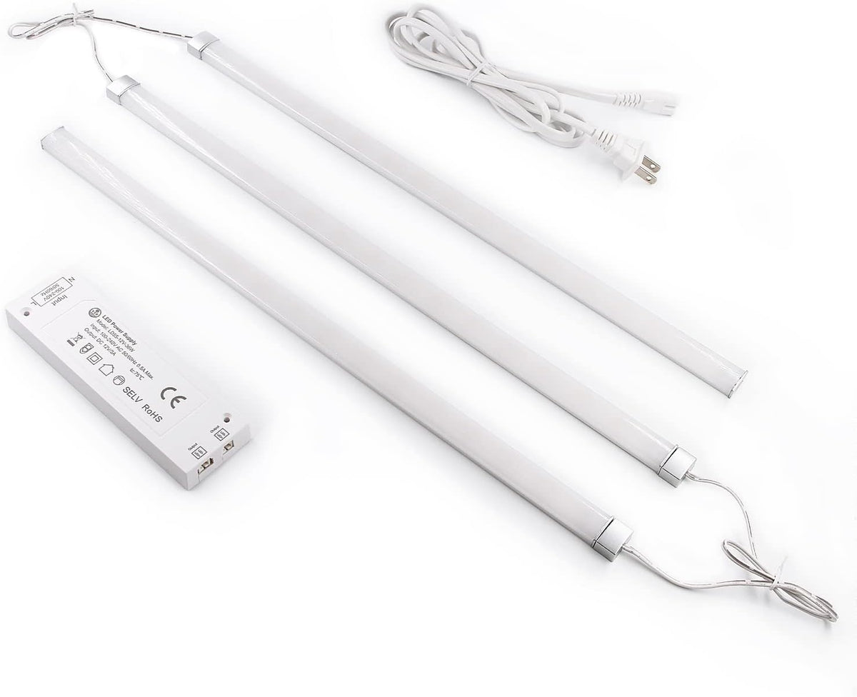 Under Cabinet Linkable Dimmable Light Strips with Touch Switch, 3200 Lumen, 32W, 6500K T19050