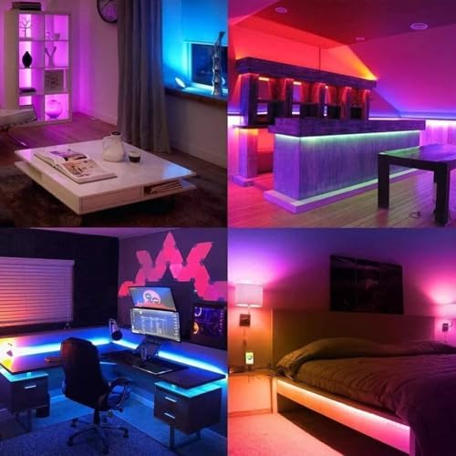 Smart RGB LED Strip Lights with App Control Remote Control, 32.8ft U81538