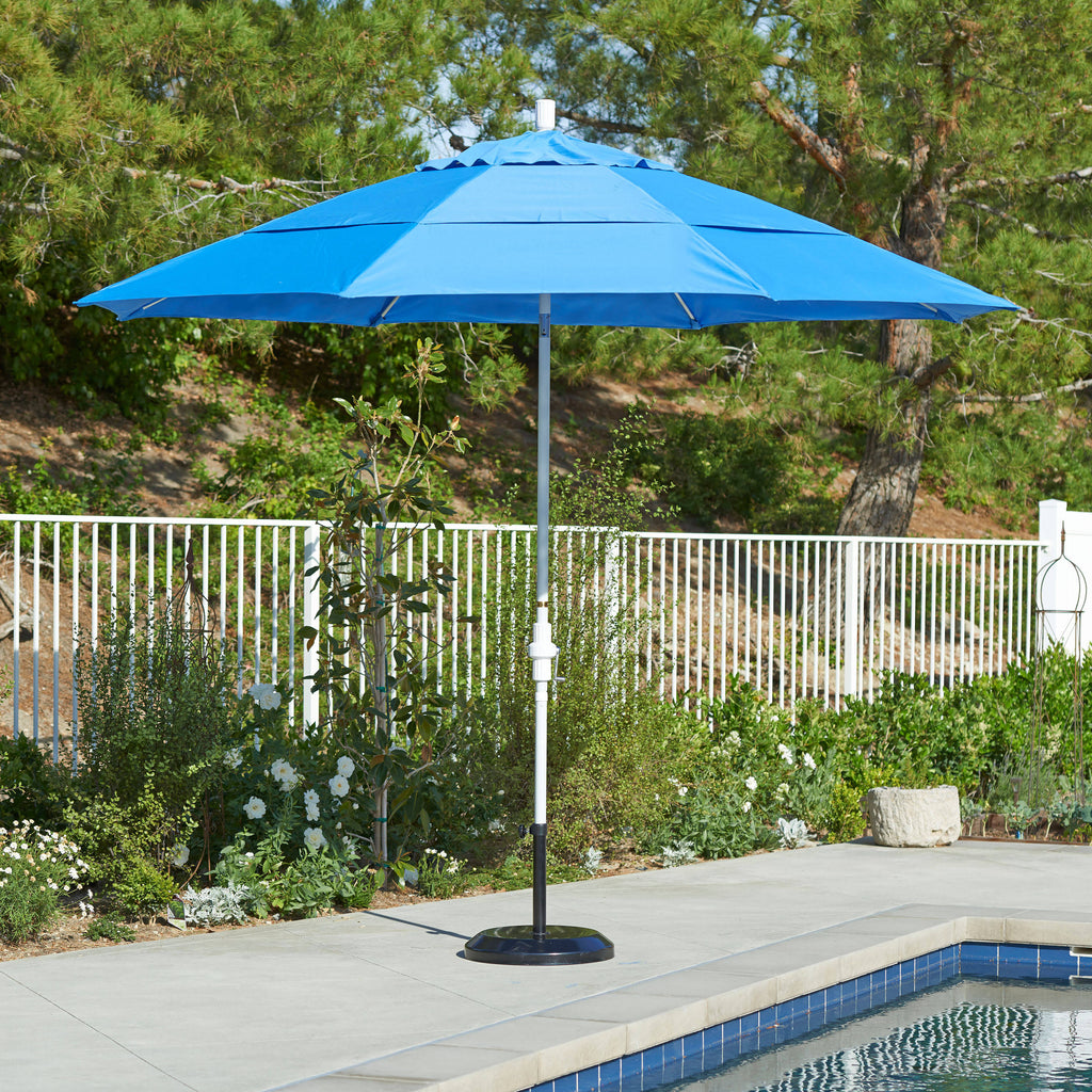 11' Fiberglass Market Umbrella with Double Wind Vent Terracota Bronze Olefin R835